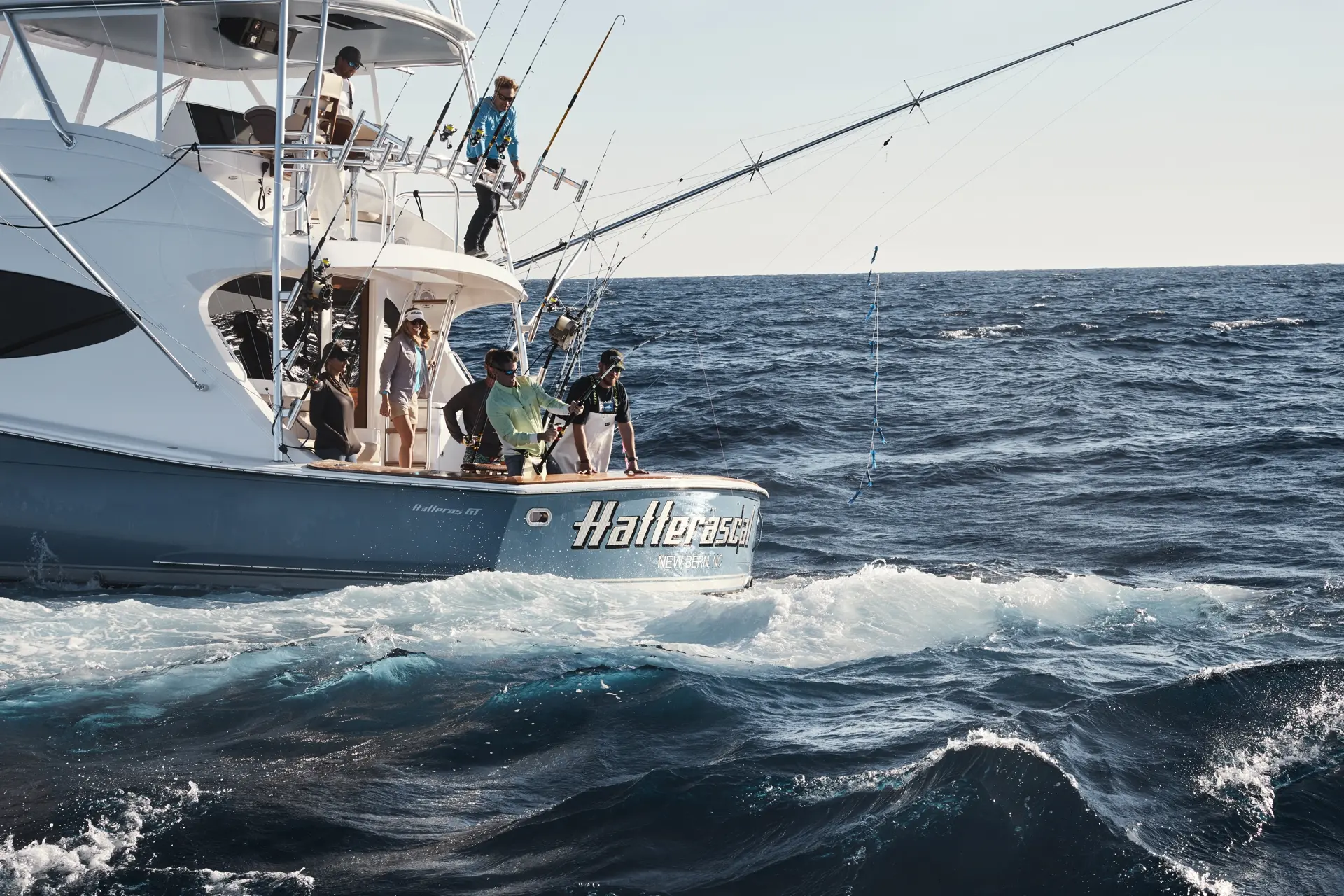 Sportfish yacht on the water