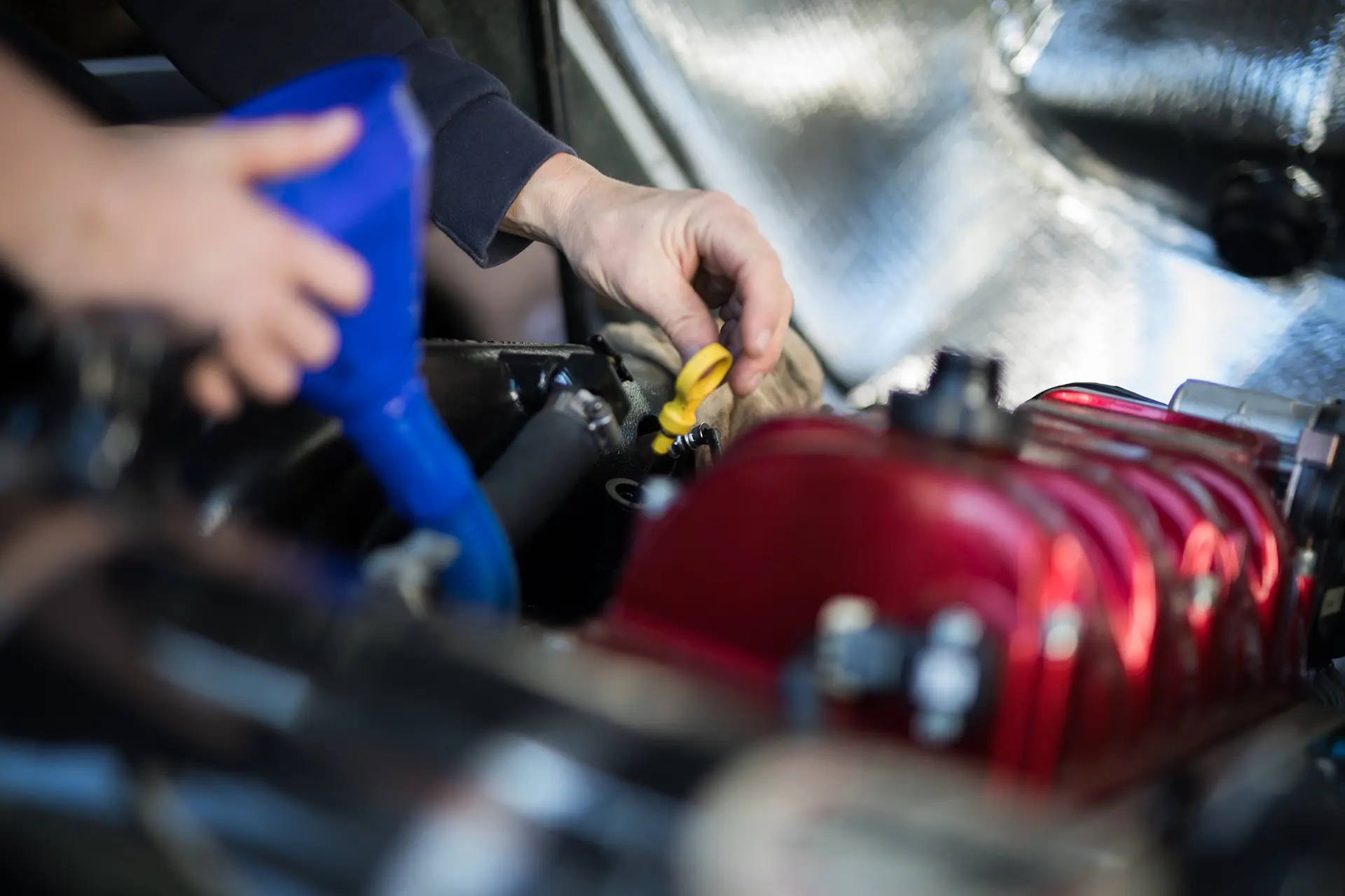 Service technician performing maintenance on a yacht